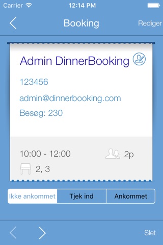 DinnerBooking Business screenshot 3