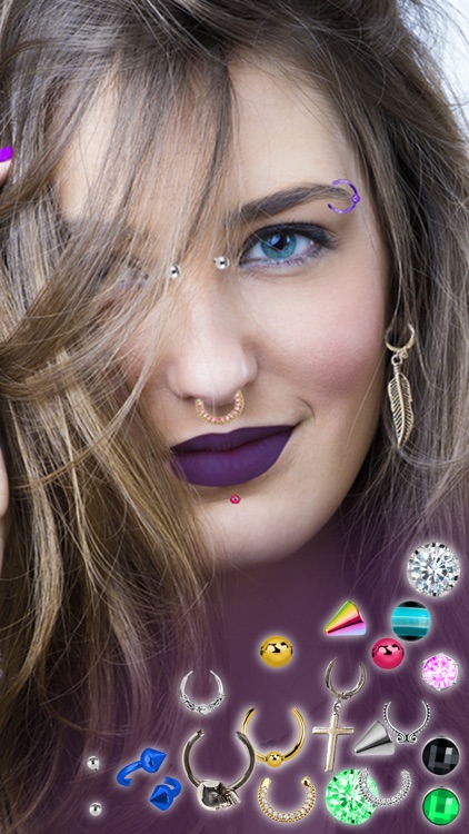 Piercing Photo Editor – False earrings stickers