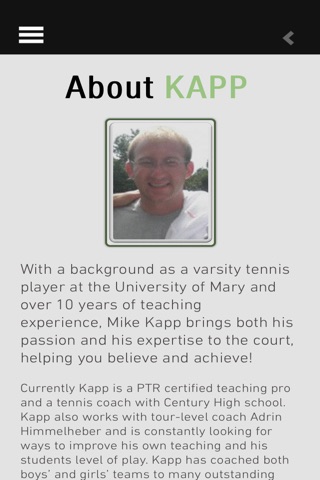 KAPP Tennis Mobile screenshot 3