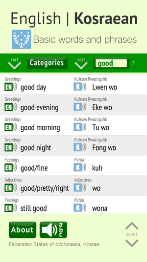 English Kosraean Dictionary