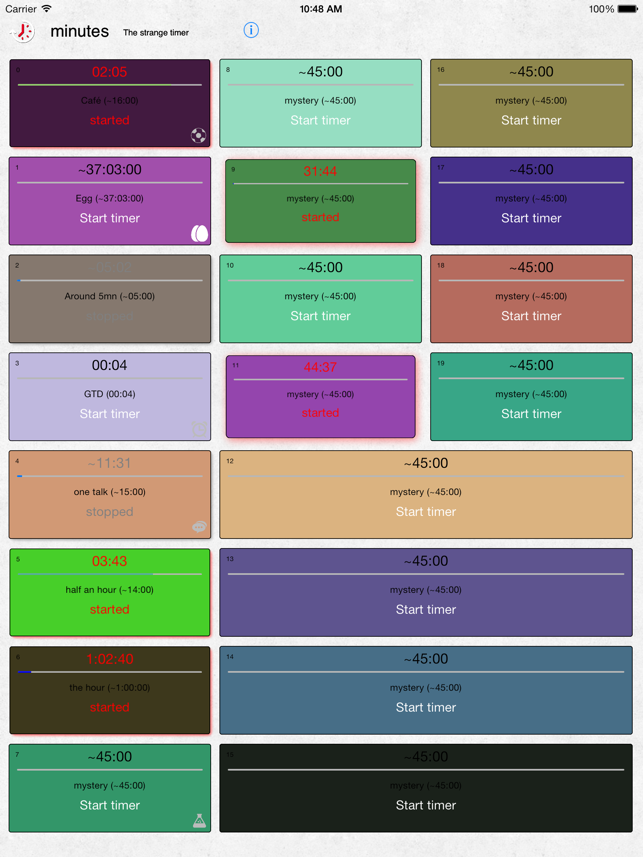 ‎Minutes - Multiple Timers (and Stopwatches) Screenshot