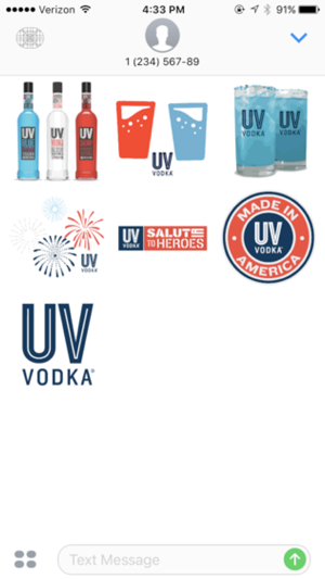 UV Vodka Stickers