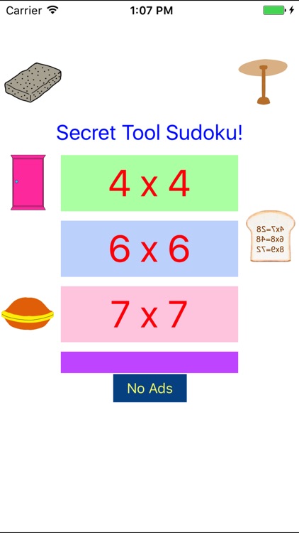 Easy SUDOKU 4x4,6x6,7x7 with Secret Tools