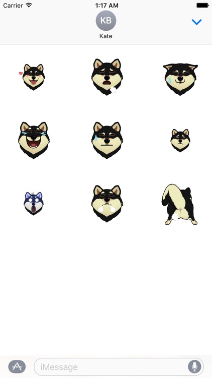 Black Shiba Inu Dog Emoji Animated Stickers