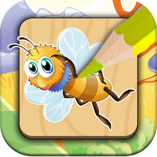 Coloring Book for Insect Cartoon Pro