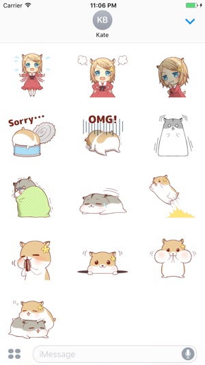 Lyric The Cute Hamster Girl English Stickers(圖3)-速報App