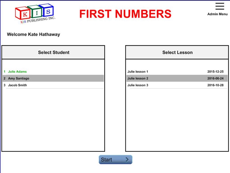 KIS First Numbers