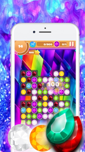Gems Jewels Match 4 Puzzle Game for Boys