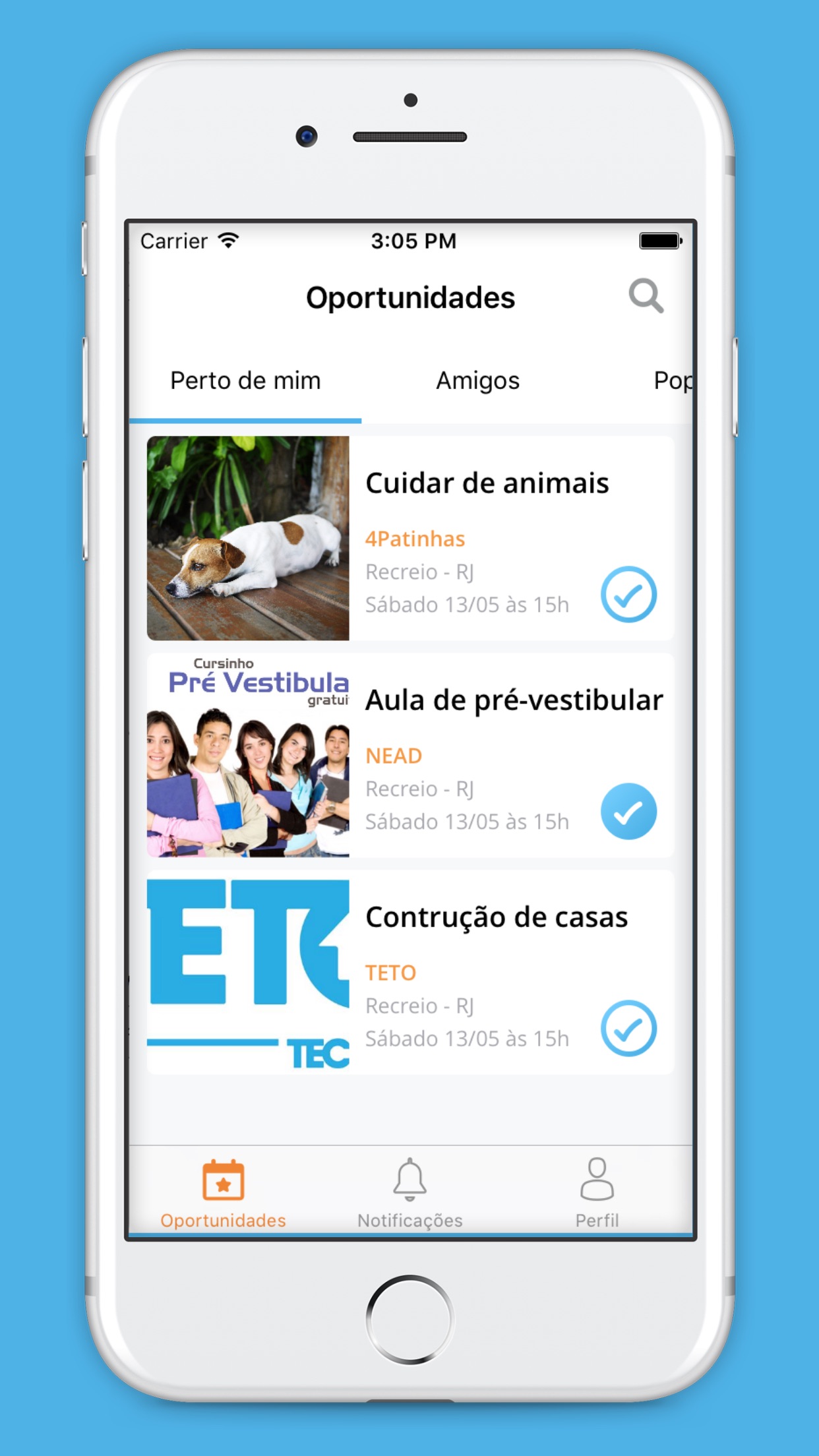 Screenshot do app colaBora