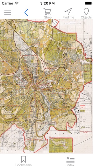 Moscow (1936). Historical map.