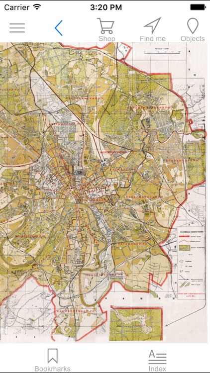 Moscow (1936). Historical map.