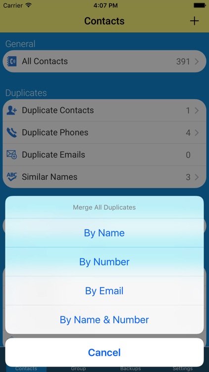 Contacts Backup-delete & merge duplicate contacts