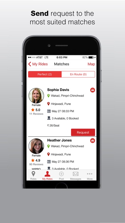 sRide - Carpooling App