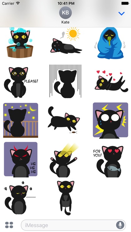 Animated BLACk CAt Stickers