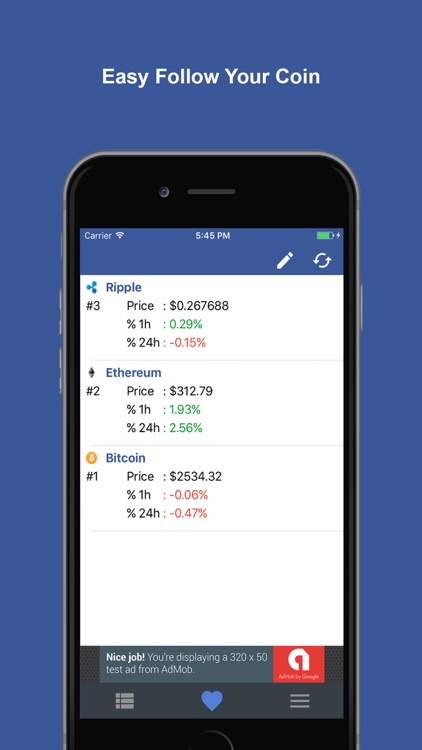 Coin - Live Cryptocurrency Market Price : No Ads