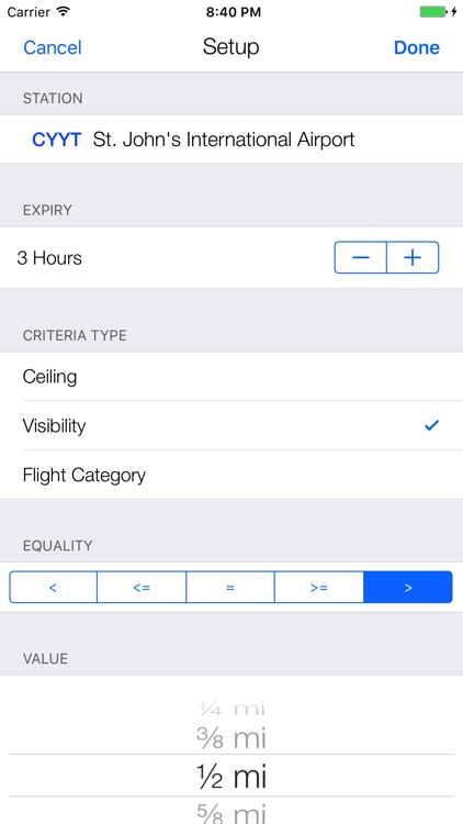 Minimums - METAR/TAF Analysis & Notifications screenshot-4