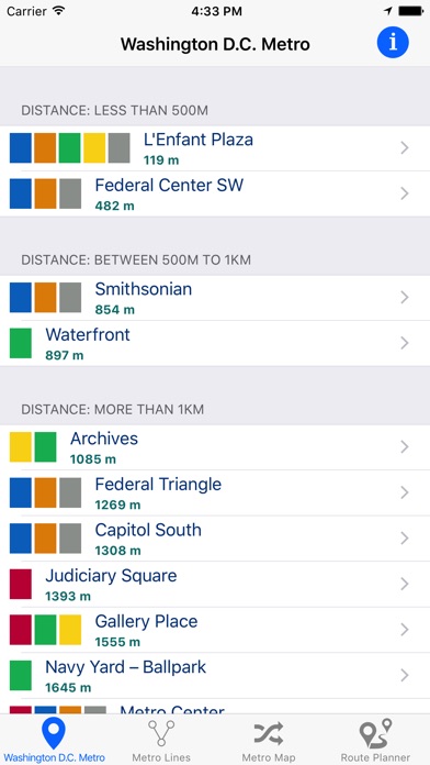 Washington D.C. iMetro screenshot1