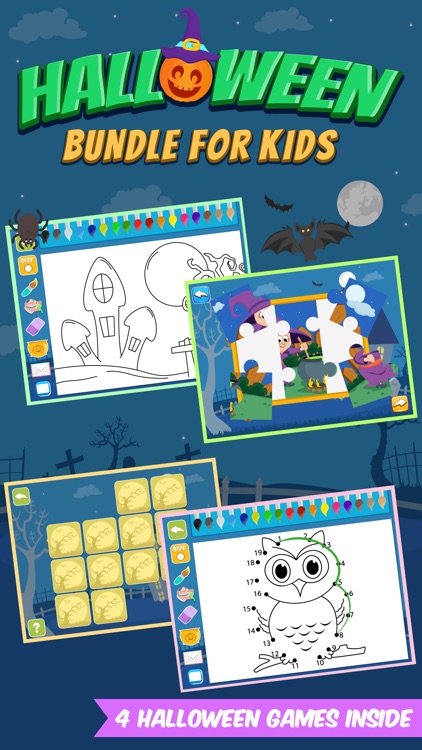 Four in One Halloween Activity Bundle for Kids