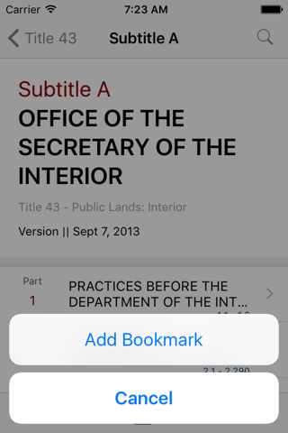 43 CFR - Public Lands: Interior (LawStack Series) screenshot 3