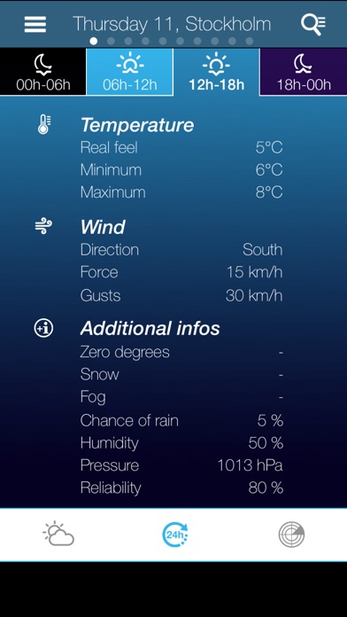 Weather for Sweden screenshot1