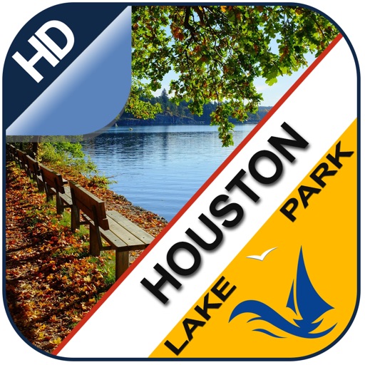 Houston offline gps chart for lake and park trails