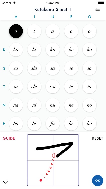 Practice Katakana Writing with Stroke Order Help
