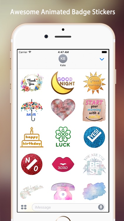 Engraving - Animated Chat Badge Stickers