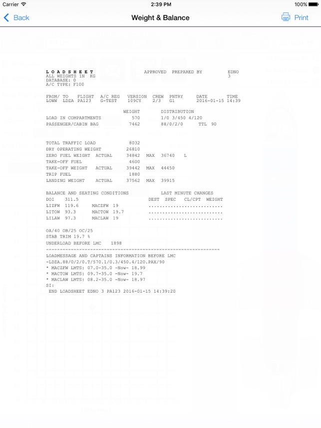 Pan Aero Weight and Balance F70/100(圖2)-速報App