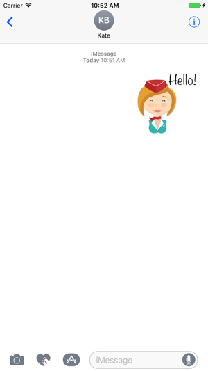 Flight Attendant Emoji-Welcome On-board!