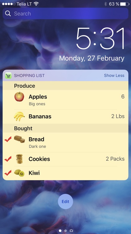 Shopping List - quick and easy