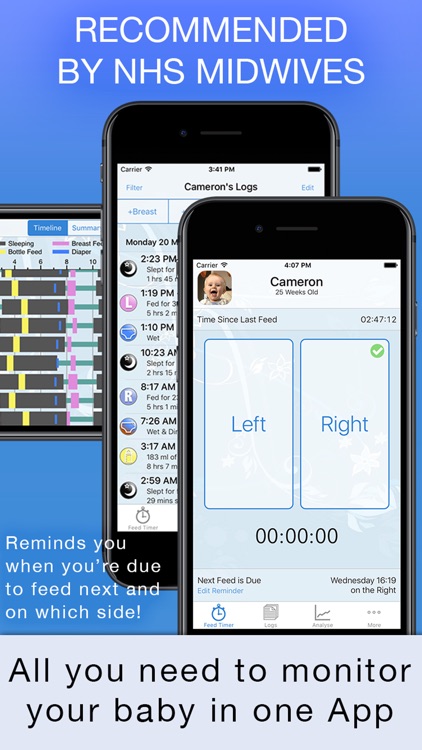 Baby Feed Timer - Breastfeeding Baby Tracker