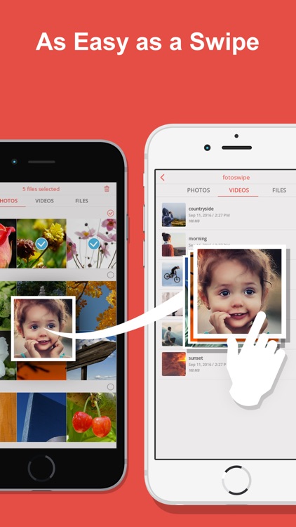 FotoSwipe: File Transfer, Contacts, Photos, Videos