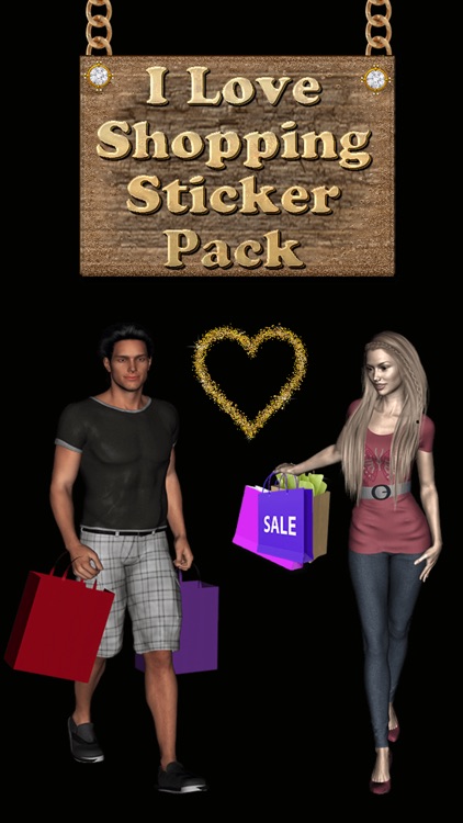 I Love Shopping Sticker Pack for iMessage