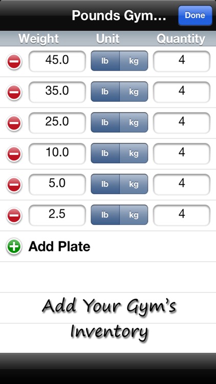 Gym Coach - Barbell Plate Loading Calculator screenshot-4