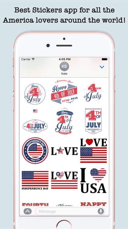 4th Of July Wishes Stickers For iMessage