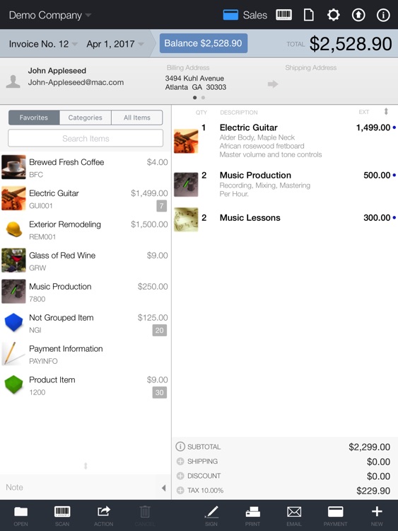 Quick Sale - Invoicing, Estimates & Inventory
