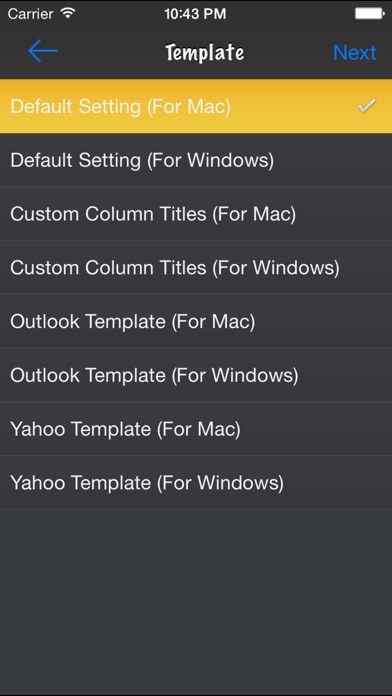 Contacts to Excelのスクリーンショット2 Contacts to Excelのスクリーンショット2