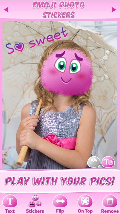 Emoji Stickers Photo: Cute Sticker & Pink Emoticon screenshot-3