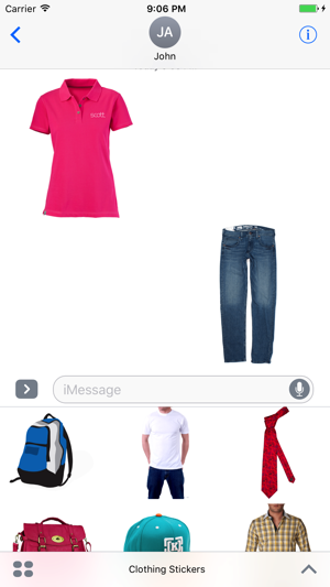 Clothing Stickers for iMessage