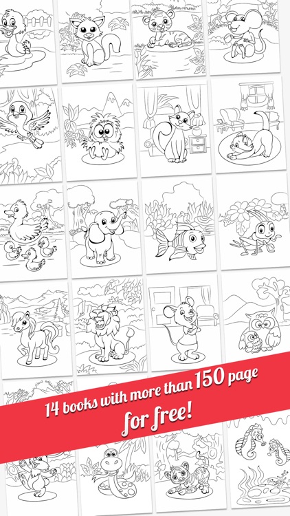 Cute animal coloring