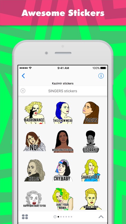SINGERS stickers stickers by Kazimir stickers
