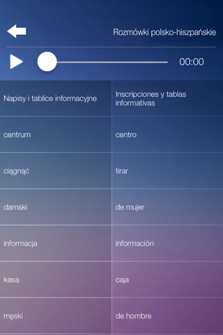 Rozmówki polsko-hiszpańskie screenshot 4
