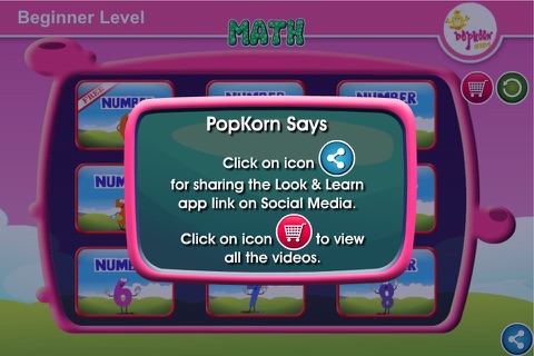 Look And Learn Math with Popkorn : Beginner Level screenshot 3