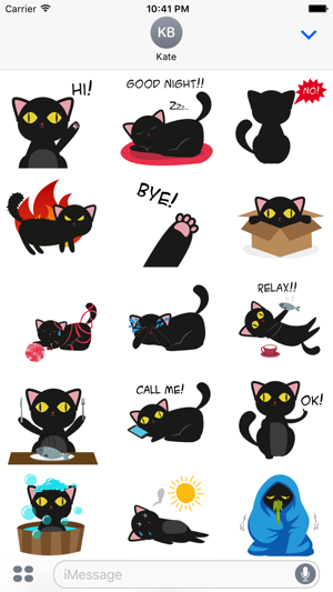 Animated BLACk CAt Stickers