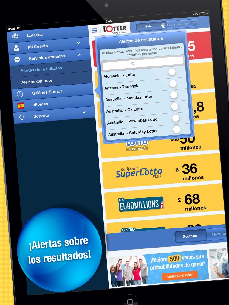 theLotter – Play Lotto on iPad screenshot 4