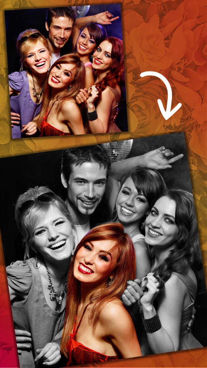 色彩效果的照片编辑器，黑色和白色 - 临