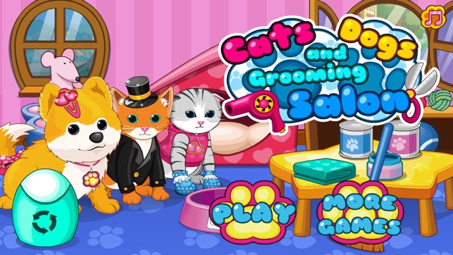 Cats & Dogs Grooming Salon—Dressup Game