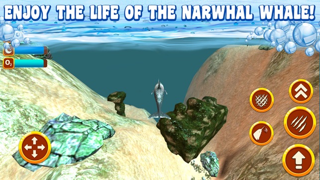 Narwhal Whale Survival Simulator 3D