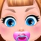 Come play with the new baby in this fun game app