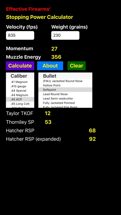 Stopping Power Calculator screenshot-3